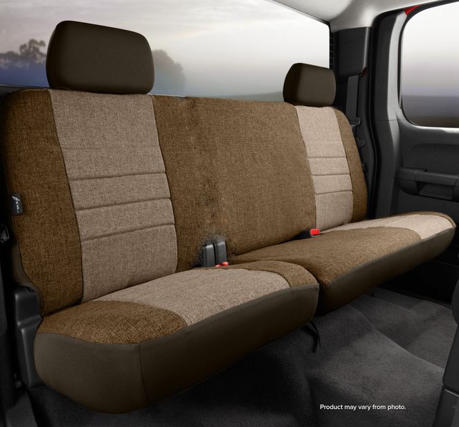 OE32-67 TAUPE - OE30 Series - Oe Tweed Custom Fit Rear Seat Cover- Taupe - 2019-2026 Chevrolet Silverado 1500 and more