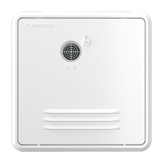 2021123994 - 16.1" x 16.1" White Retrofit Door for Tankless RV Water Heating System #FWH09EA-PS-AM