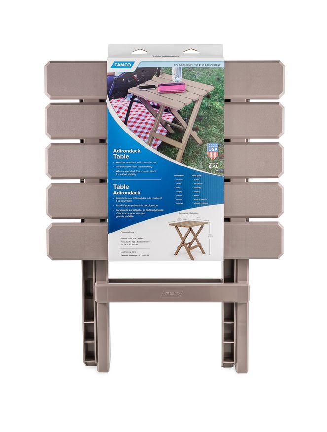 51887 - Table,Adirondack Style,Quick-Folding,Plastic,LG,Taupe(E/F)