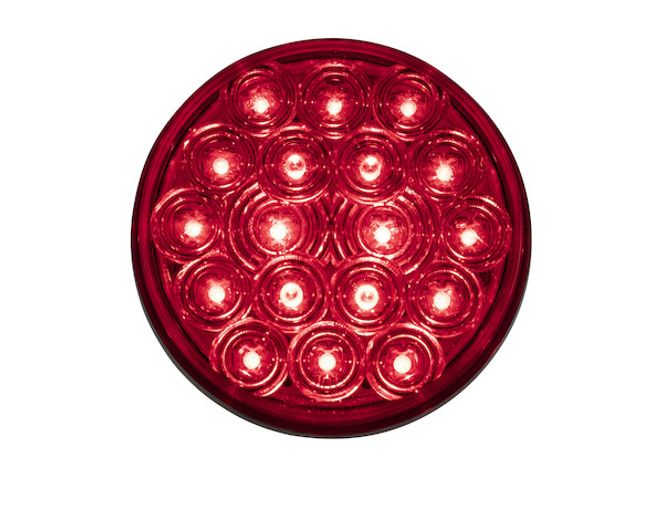 5624119 - 4 Inch Red Round Stop/Turn/Tail Light With 18 LEDs (Sold in Multiples of 10)