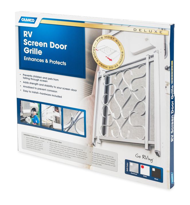 43997 - Screen Door Deluxe Grille White (Eng/Fr)