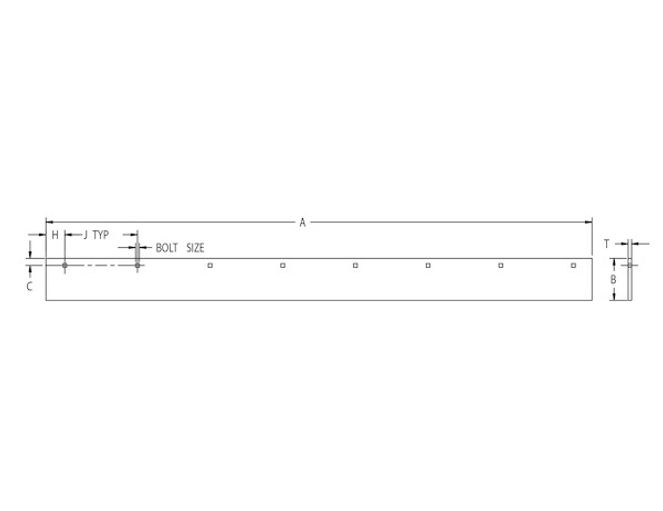 1304752 - SAM Cutting Edge 1/2 x 6 x 96 Inch - High Carbon Steel-Replaces Boss #STB03003