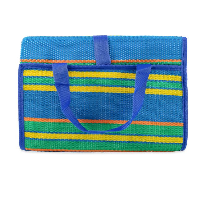 42805 - Handy Mat w/Strap, 60"x78" Blue/Green Asymmetric Stripe(E/F)