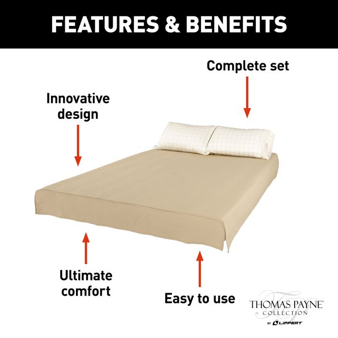 2022107832 - Easy Zzzs™ RV Bedding Set - King, Tan