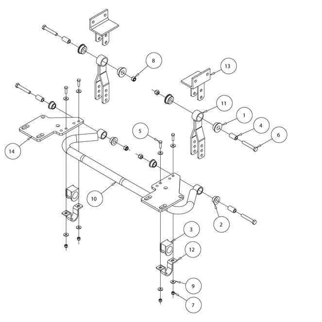 1139-149 - SWAY BAR KIT - 2020-2026 FORD F53 Class A V-10, 2020-2026 FORD F53 Class A V-8 and more