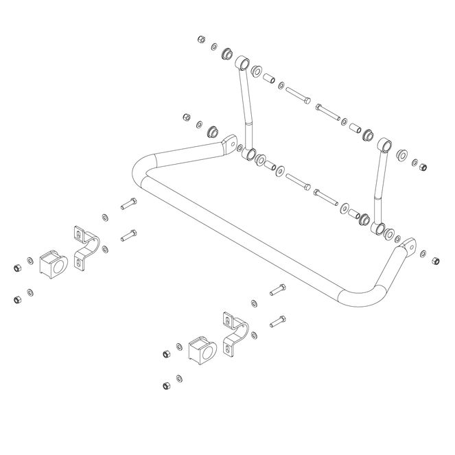 1139-148 - SWAY BAR KIT - 2020 FORD F53 Class A V-10, 1999-2004,2006-2019 Ford F-53 Motorhome Chassis and more
