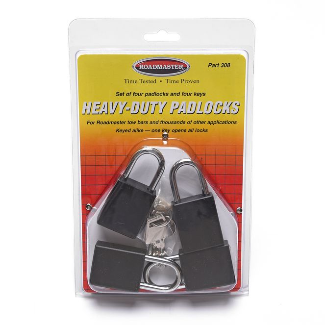 308 - Quick-Disconnect padlocks - 4 pack- keyed alike