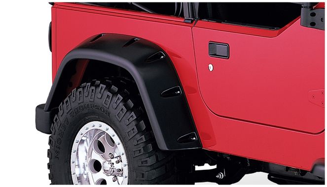 10030-07 - Fender Flares Max Coverage Pocket Style 2Pc Rear - 1997-2006 Jeep Wrangler