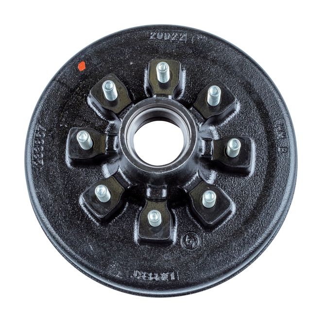 814213 - 12" Brake Hub with Bearing Kit (Not Installed) - 7,000-lb. Axles, 8 on 6-1/2" Bolt Pattern, 9/16" Stud Size