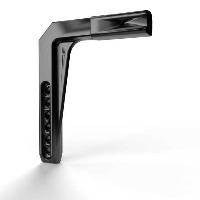 48132 - Adjustable Ball Mount Shank - Extra Low, 2-Inch x 2-Inch x 12-Inch L, 9 ½-Inch Drop, No Rise