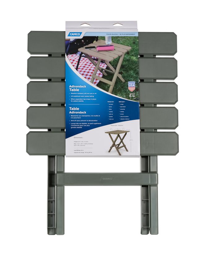 51884 - Table,Adirondack Style,Quick-Folding,Plastic,LG,Sage (E/F)