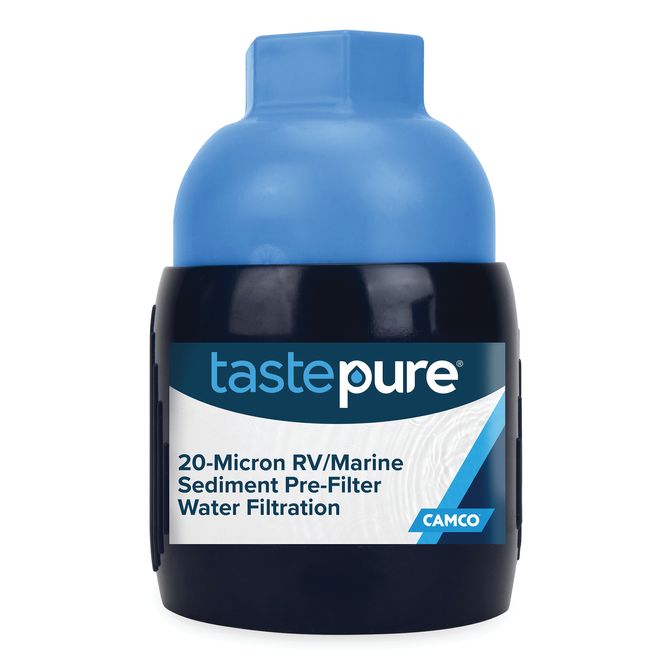40048 - Camco Tastepure RV Sediment Pre-Filter Water Filtration, First Stage Filtration, Extends Inline Water Filter Lifespan