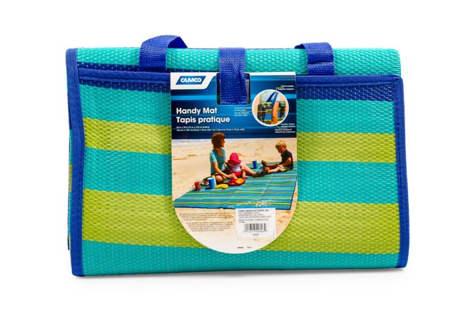 42806 - Handy Mat w/Strap, 60"x78" Blue/Turquoise/Green Sym. (E/F)