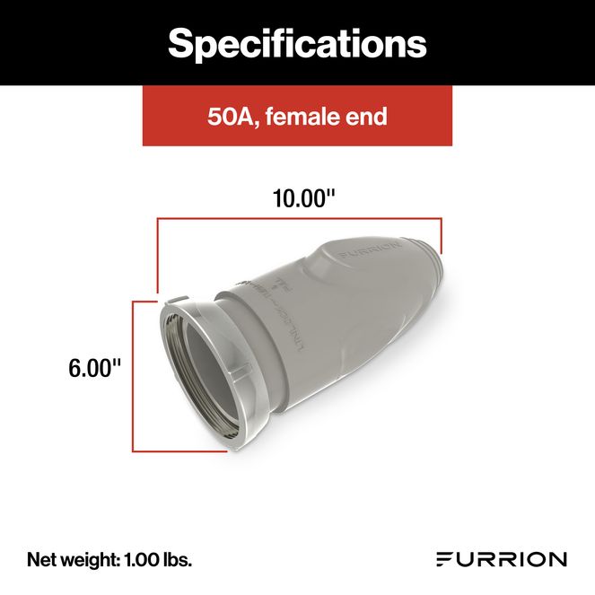 2021123683 - 50A Female Connection Cover - Titanium #F50CVL-SS