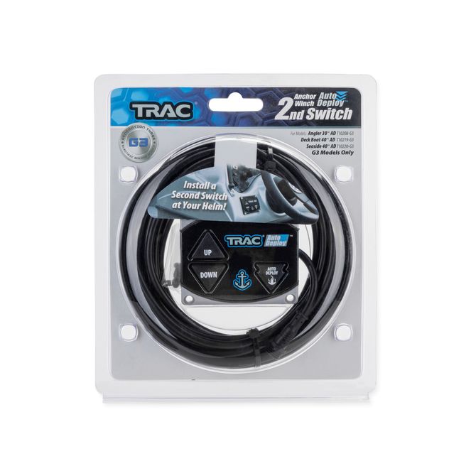 69045 - Camco TRAC Outdoors Anchor Winch G3 AutoDeploy Second Switch — Marine Essential Enhances Your Anchoring Experience with Convenient Button Control
