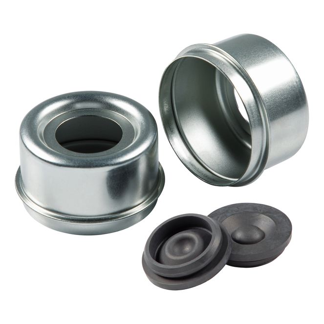 2023134662 - Standard Press-In Dust Cap with Rubber Plug - 2.45" Diameter, 5,200 to 6,000-lb. Axles, Super Lube (2-Pack)