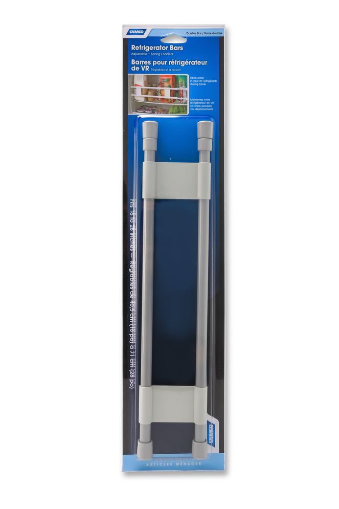 44075 - RV Refrigerator Double Bar Set - 16" to 28" Gray (E/F)