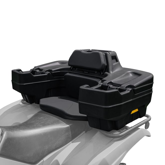 66014 - ATV Rear Storage Box & Lounger - ATV Rear Seat w/ Increased Durability - Features Storage w/ Front Access & Flat Working Surface - ATV Accessories - Fits Most Tubular Racks ( -A)