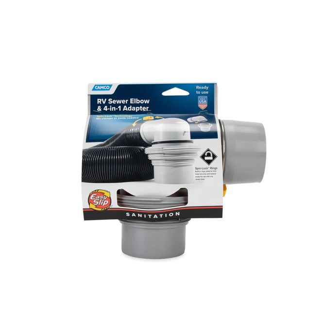 39144 - Easy Slip RV Sewer Elbow and 4-in-1 Adapter