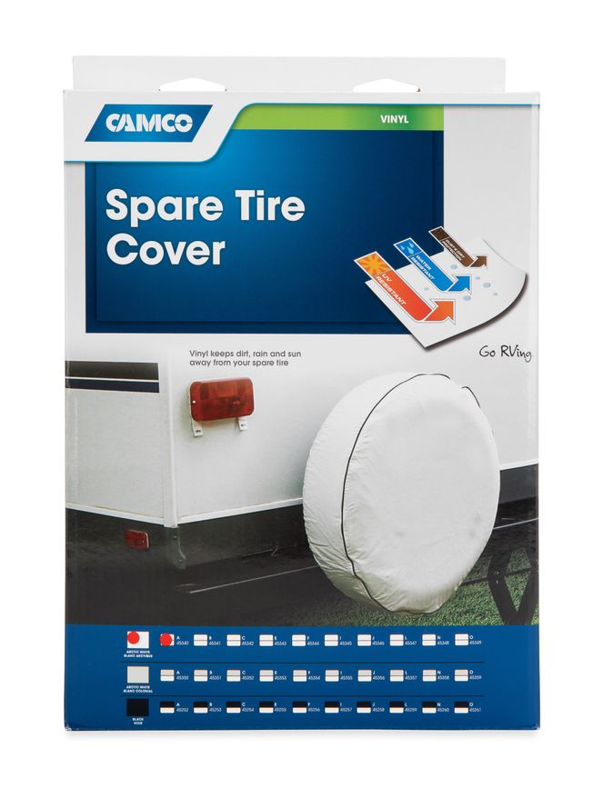 45340 - Cover,SpareTire A_34" Dia Vinyl, Arctic White (E/F)