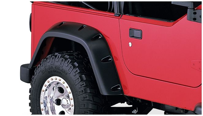 10042-07 - Fender Flares Pocket Style 2Pc Rear - 1997-2006 Jeep Wrangler