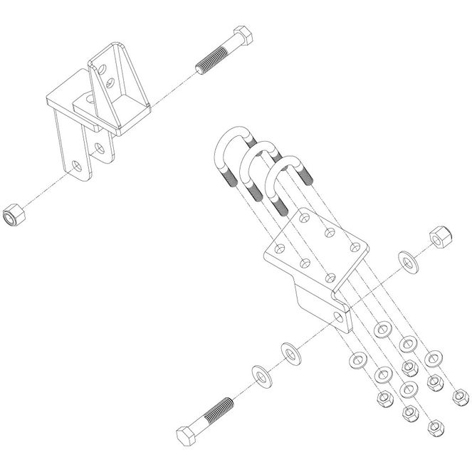 ECB8 - EXACT CENTER MOUNTING BRACKET - 2006,2009-2019,2021-2026 Ford E-350 Super Duty and more