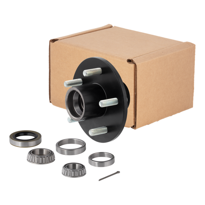 814205 - Idler Hub with Bearing Kit (Not Installed) - 2,200-lb. Axles, 5 on 4-1/2" Bolt Pattern, 1/2" Stud Size
