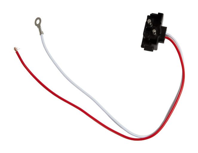 5620251 - DOT Light Plug 2-Pin Right Angle Male with Stripped Power and #10 Ring on Ground