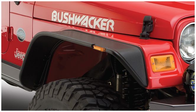 10055-07 - Fender Flares Flat Style 2Pc Front - 1997-2006 Jeep Wrangler