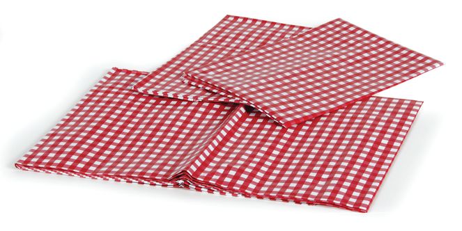 51021 - Picnic Tablecloth w/Bench Covers, Red/White (Eng/Fr)