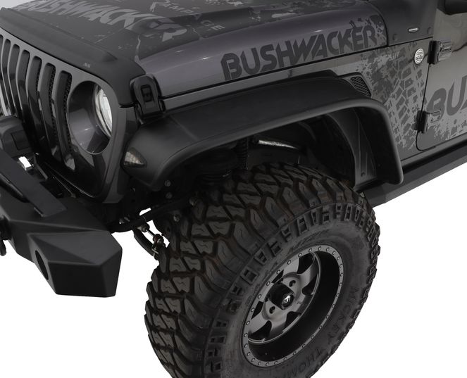 10101-07 - Fender Flares Flat Style 2Pc Front - 2020-2026 Jeep Gladiator, 2018-2026 Jeep Wrangler