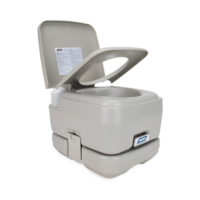 41531 - 2.6-Gallon Portable Travel Toilet — Features Detachable Holding Tank w/Sealing Slide Valve & Bellow-Type Flush — Easy Transport w/Compact Lightweight Design & Carry Handle