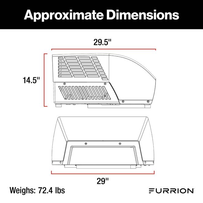 2024039631 - Chill® Cube 18K Variable Speed RV Rooftop Air Conditioner - Black, Non-Ducted #FACR18VSSA-BL-AM