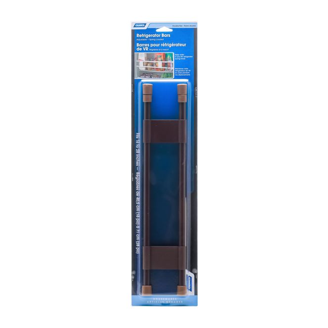 44077 - RV Refrigerator Double Bar Set - 16" to 28" Brown (E/F)