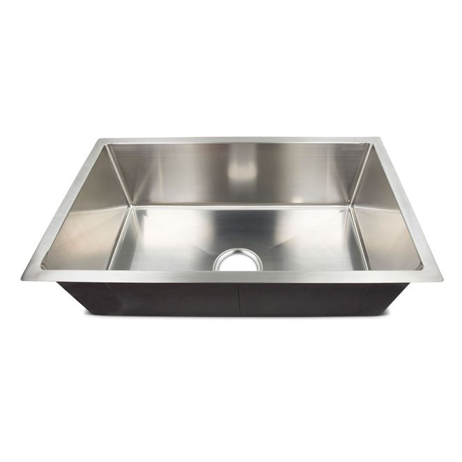 385313 - Single Square Sink; 27" x 16" x 7" (Stainless Steel)