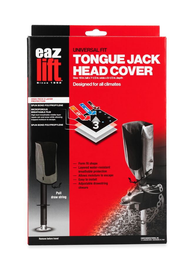 48356 - Eaz-Lift Electric Trailer Tongue Jack Head Cover, 18" (H) x 7 1/2" (W) x 8" (D)