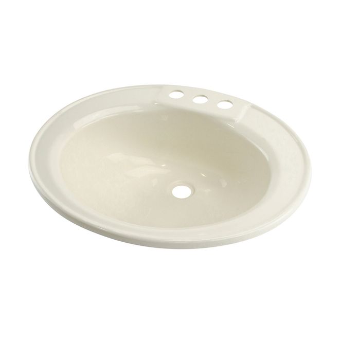 209358 - Single Oval Lavatory Sink; 17" x 20" x 7" (Parchment)