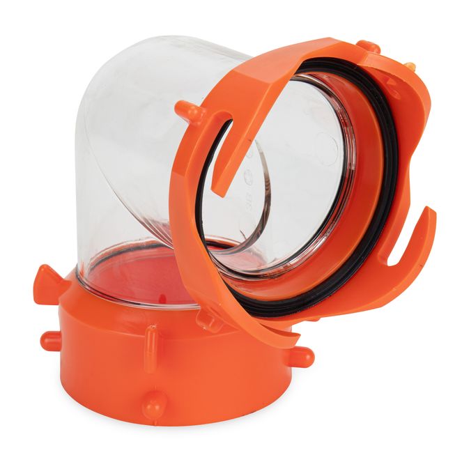 39856 - RhinoFLEX 90 Degree Swivel Fitting, Clear (E/F)