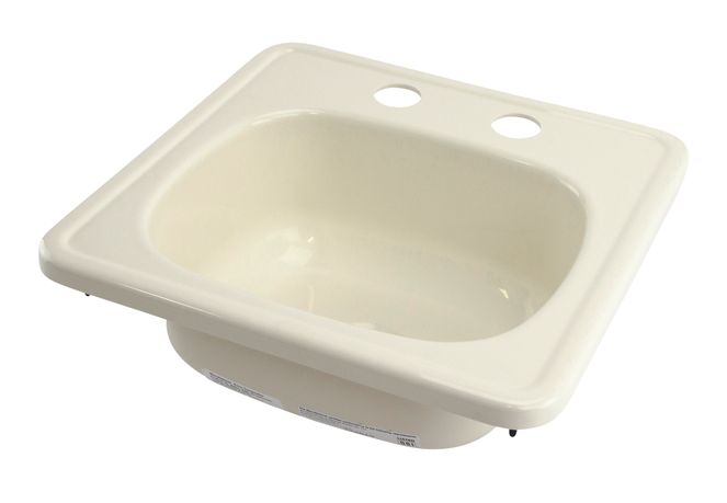 209356 - Square Galley/Kitchen Sink; 15" x 15" (Parchment)