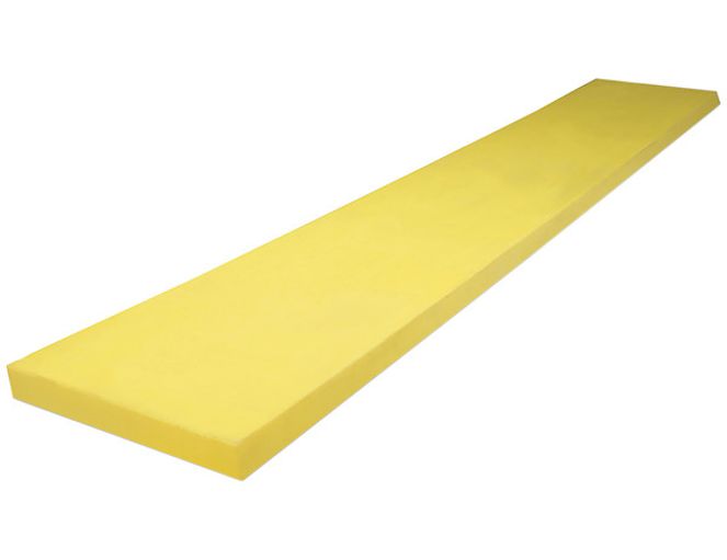 1312520 - SAM Yellow Polyurethane Cutting Edge for Municipal Snow Plows - 1-1/2 x 8 x 132 In., No Holes
