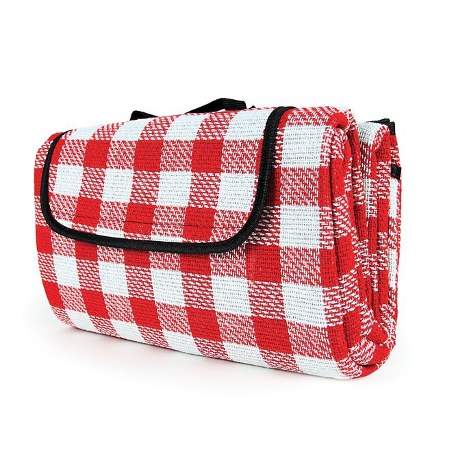 42801 - Picnic Blanket, Red and White Checkered, 51" x 59"(Eng/Fr)