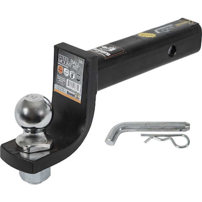 1803313 - 2 Inch Black Ball Mount Kit With 2 Inch Shank And 4 Inch Drop-Cotter Pin Hitch