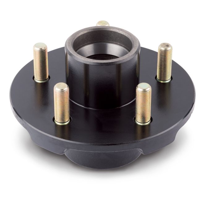 122098 - Idler Hub with Races & Wheel Studs - 3,500-lb. Axles, 5 on 4-1/2" Bolt Pattern, 1/2" Stud Size (Bulk Pallet)