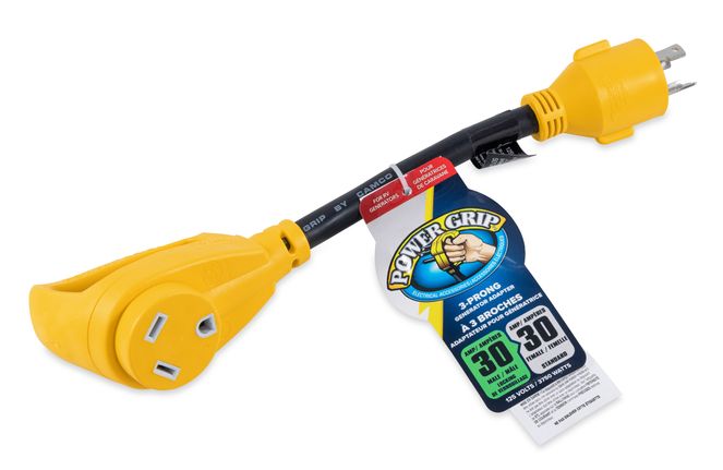 55272 - PowerGrip - GenAdptDB 12" 30A 3Prong-M/90F 125V/3750W,cETLus