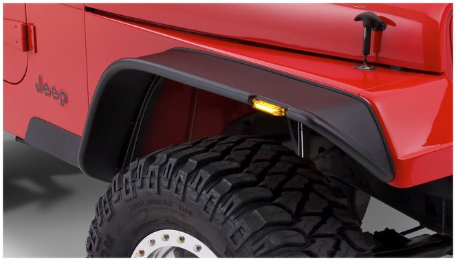 10067-07 - Fender Flares Flat Style 2Pc Front - 1987-1995 Jeep Wrangler