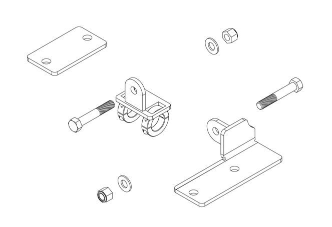 ECB5 - EXACT CENTER MOUNTING BRACKET - 2007-2018 JEEP WRANGLER JK STOCK OEM W/UP TO 32 INCH TIRES and more