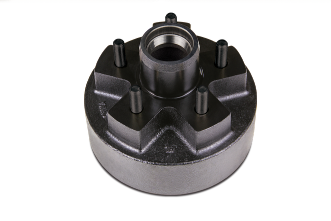 134206 - 7" Brake Hub with Races & Wheel Studs - 2,200-lb. Axles, 5 on 4-1/2" Bolt Pattern, 1/2" Stud Size (Bulk Pallet)