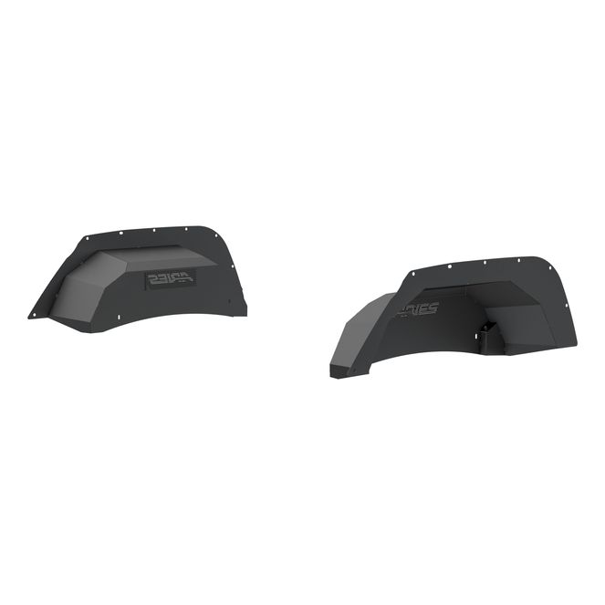 2500350 - Black Aluminum Rear Jeep Wrangler JK Inner Fender Liner Wheel Well Guard Covers - 2018 Jeep Wrangler JK, 2007-2017 Jeep Wrangler