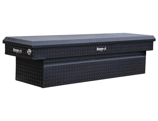 1739410 - 18x20x71 Inch Textured Matte Black Diamond Tread Aluminum Crossover Truck Tool Box