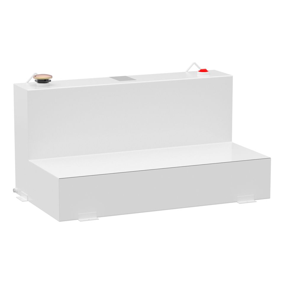 ST-75-L-W - White 75-Gallon L-Shape Steel Transfer Tank